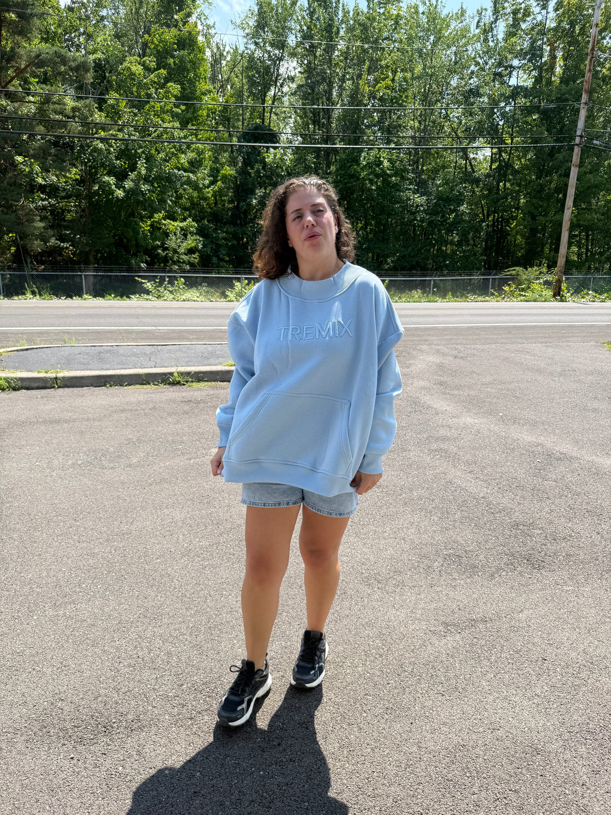 Tremix Signature Heavyweight Mockneck Fleece - Sky Blue