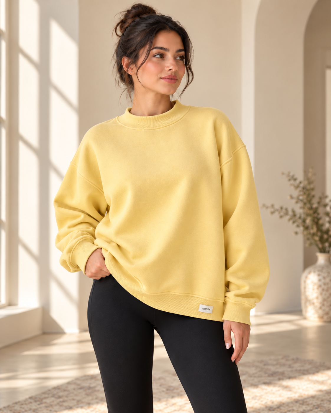 TREMIX Heavyweight Oversized Mock Neck Sweatshirt