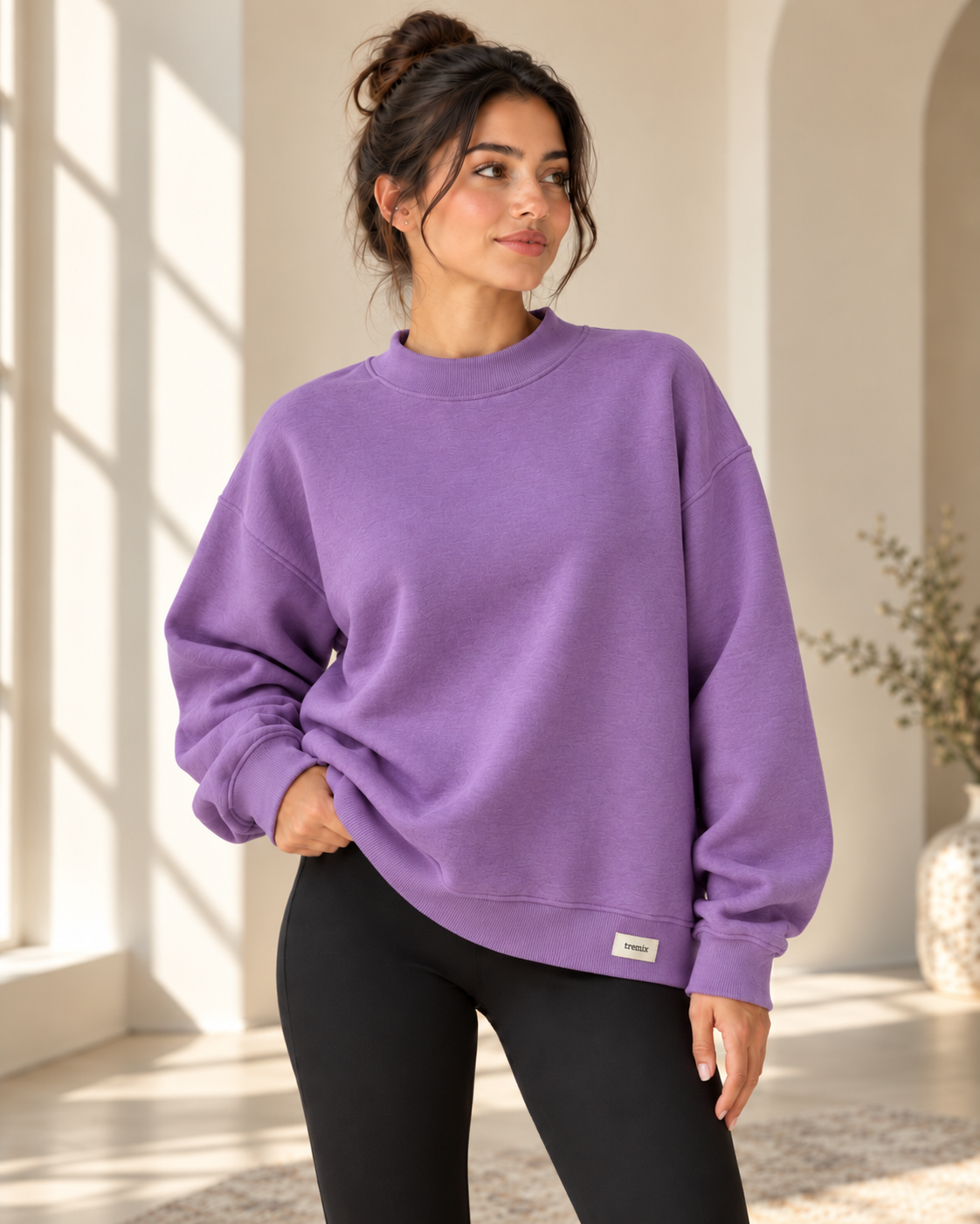 TREMIX Heavyweight Oversized Mock Neck Sweatshirt