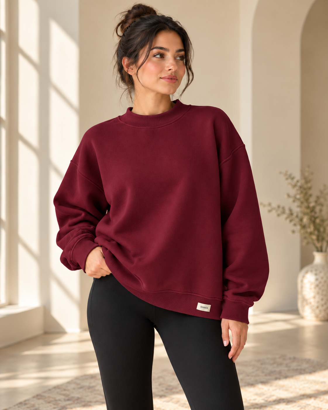 TREMIX Heavyweight Oversized Mock Neck Sweatshirt