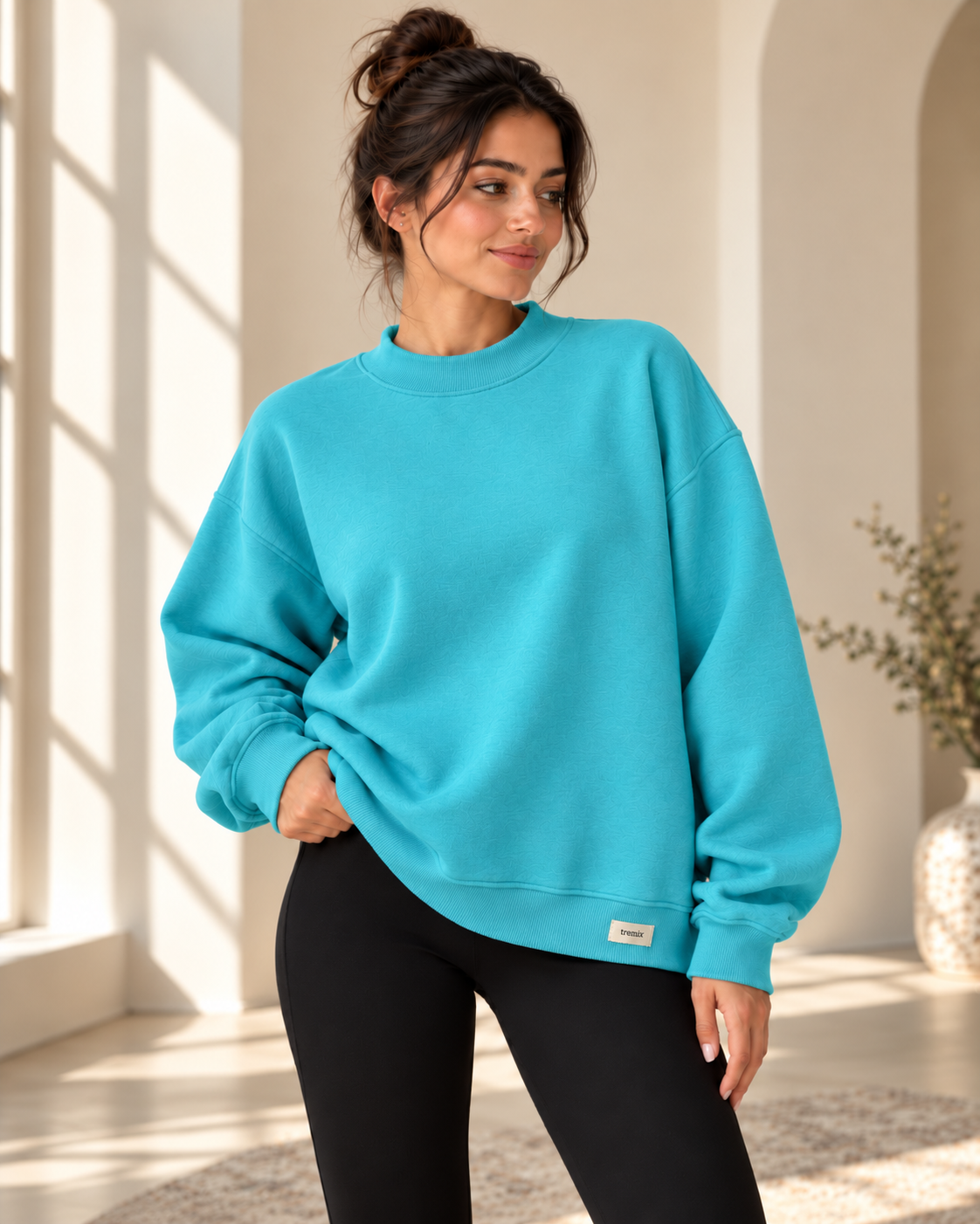 TREMIX Heavyweight Oversized Mock Neck Sweatshirt