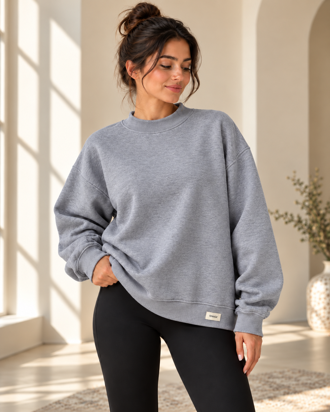 TREMIX Heavyweight Oversized Mock Neck Sweatshirt