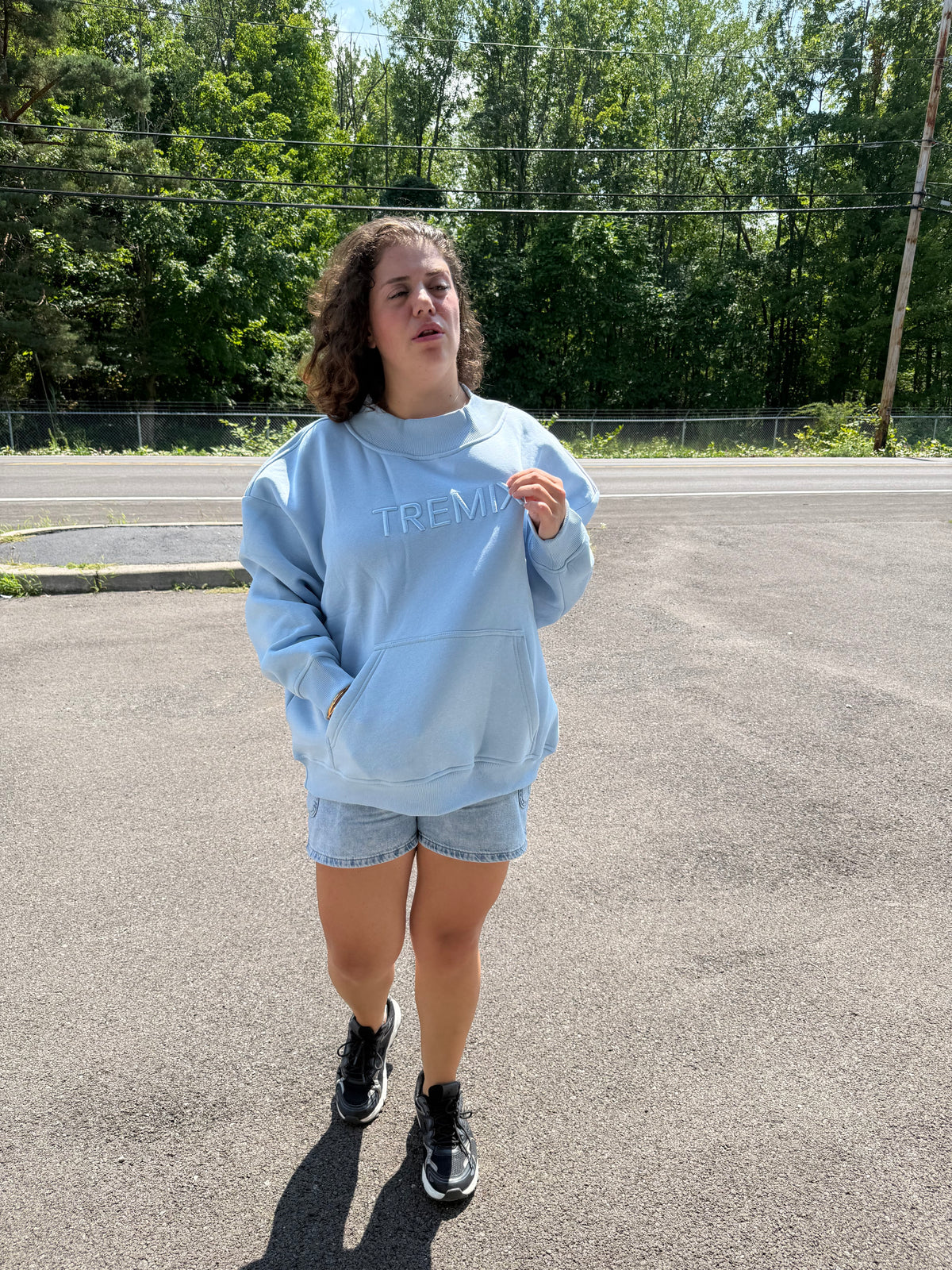 Tremix Signature Heavyweight Mockneck Fleece - Sky Blue