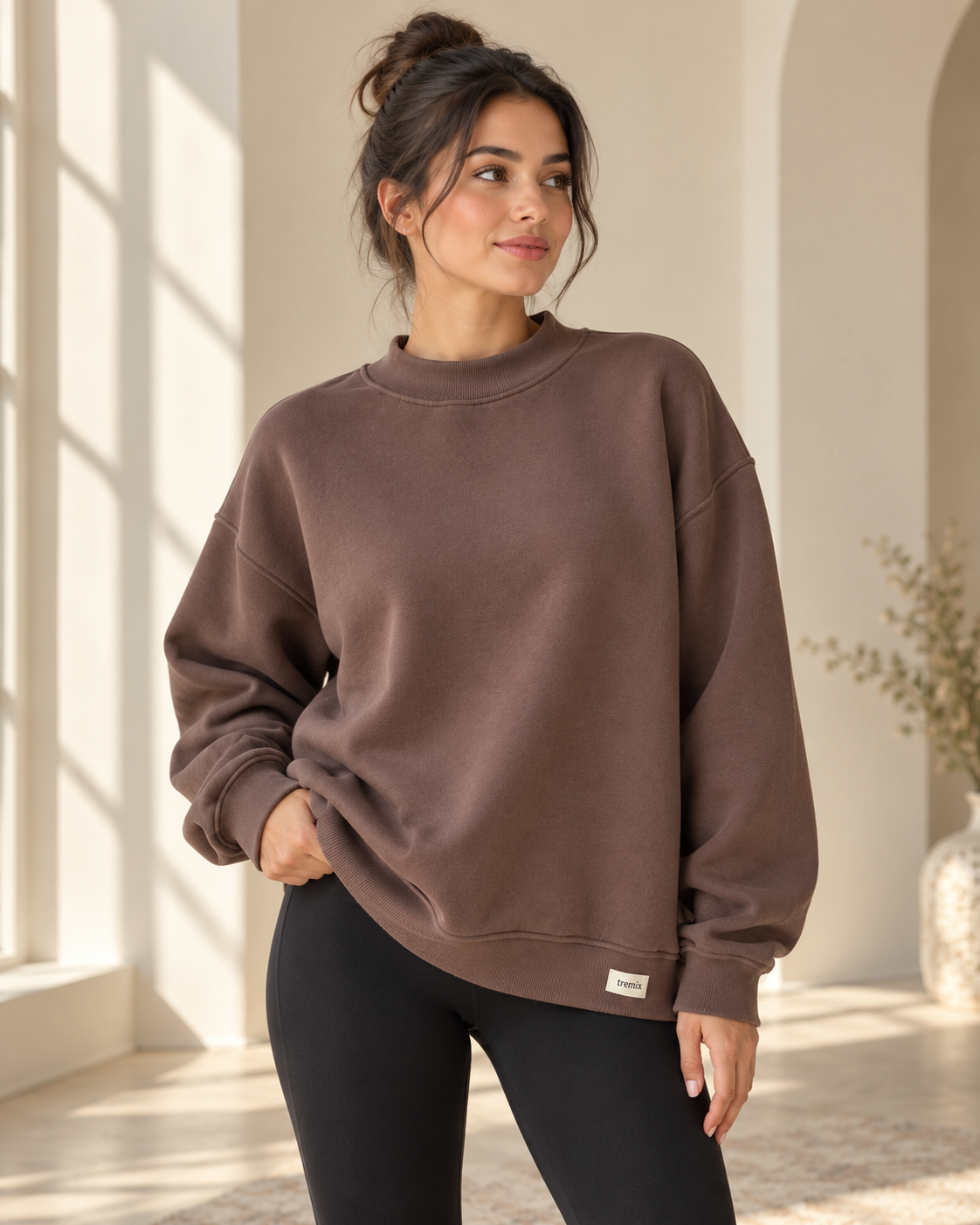 TREMIX Heavyweight Oversized Mock Neck Sweatshirt