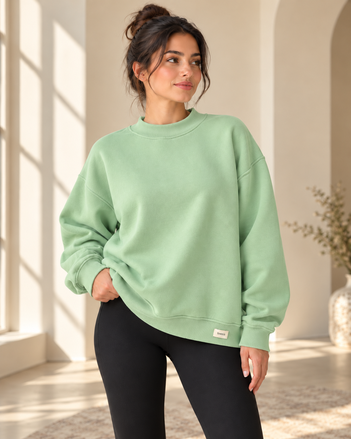 TREMIX Heavyweight Oversized Mock Neck Sweatshirt